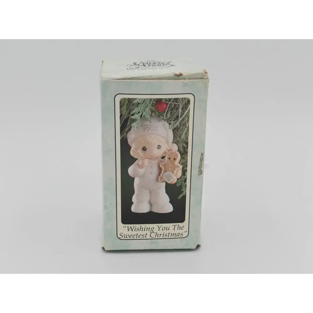 Precious Moments Wishing You The Sweetest Christmas‎ Figurine 530212 1993 Enesco